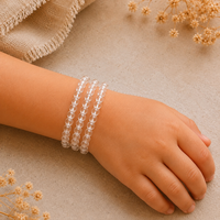Bergkristal kinder kogelarmband 6 mm