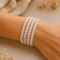 Seleniet kogelarmband 6 mm