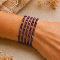 Amethist kogelarmband 4 mm