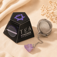Gemstone Tea Infuser - Raw Amethyst 