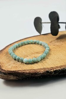 Amazoniet kogelarmband 6 mm 