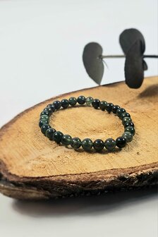 Mosagaat kogelarmband 6 mm 