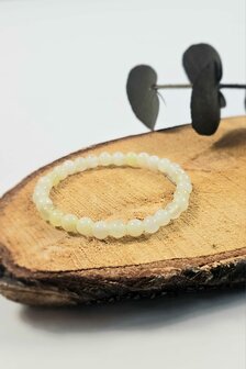 Nieuwe jade / serpentijn kogelarmband 6 mm 