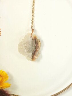 Gouden ringen met agaathanger