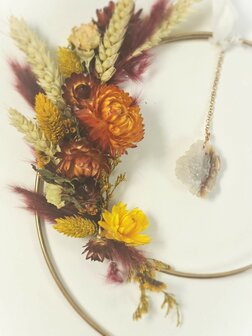 Gouden ringen met agaathanger