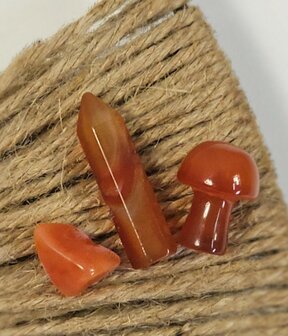 Zwarte ring met carneool en boeketje in herfsttinten