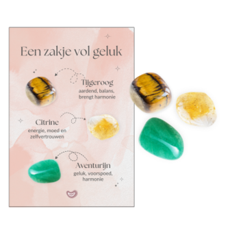 Trommelstenen set | Zakje vol Geluk