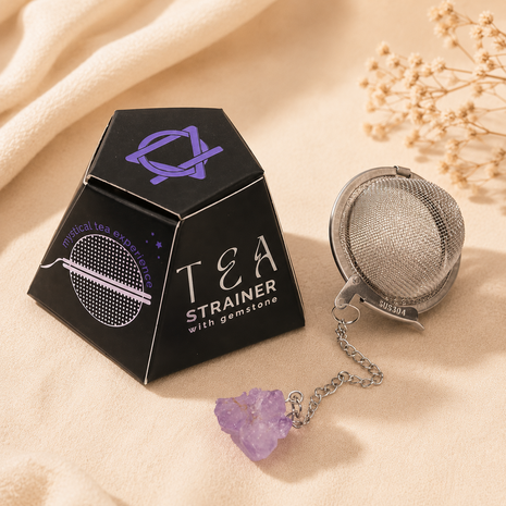 Gemstone Tea Infuser - Raw Amethyst 