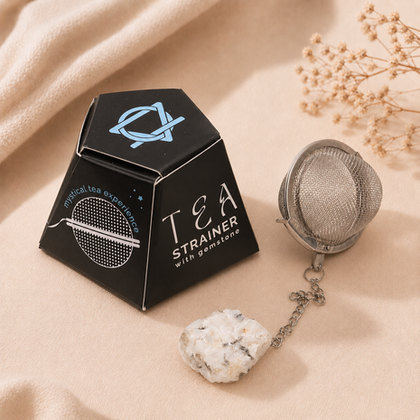Gemstone Tea Infuser - Raw Rainbow moonstone